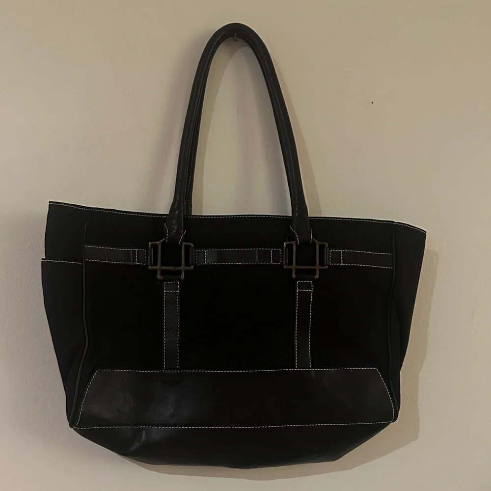 Elegant Black Tote Bag - Preloved